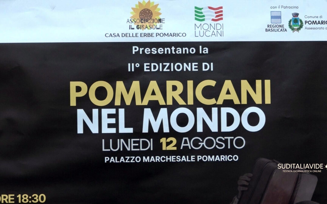 Successo per la II edizione della “Giornata dei Pomaricani nel Mondo” organizzata dall’Associazione “Il Girasole”. Il video